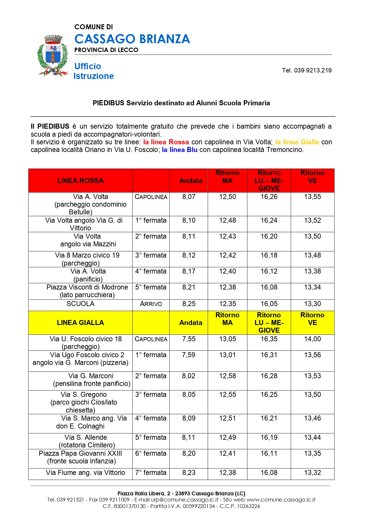 Orari e FERMATE DEFINITIVE Piedibus AS 2023 2024 page 0001