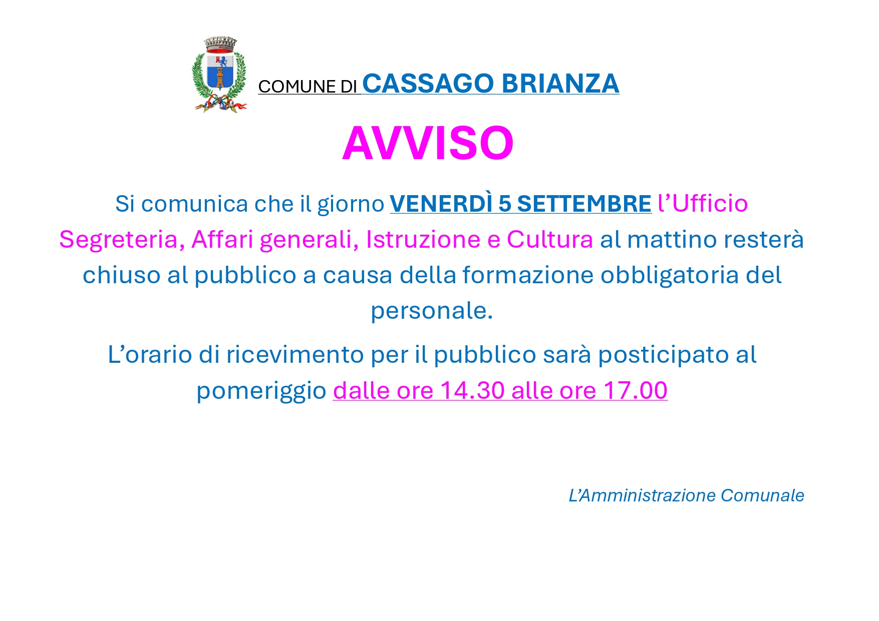 avviso orario venerdì 5 settembre page 0001