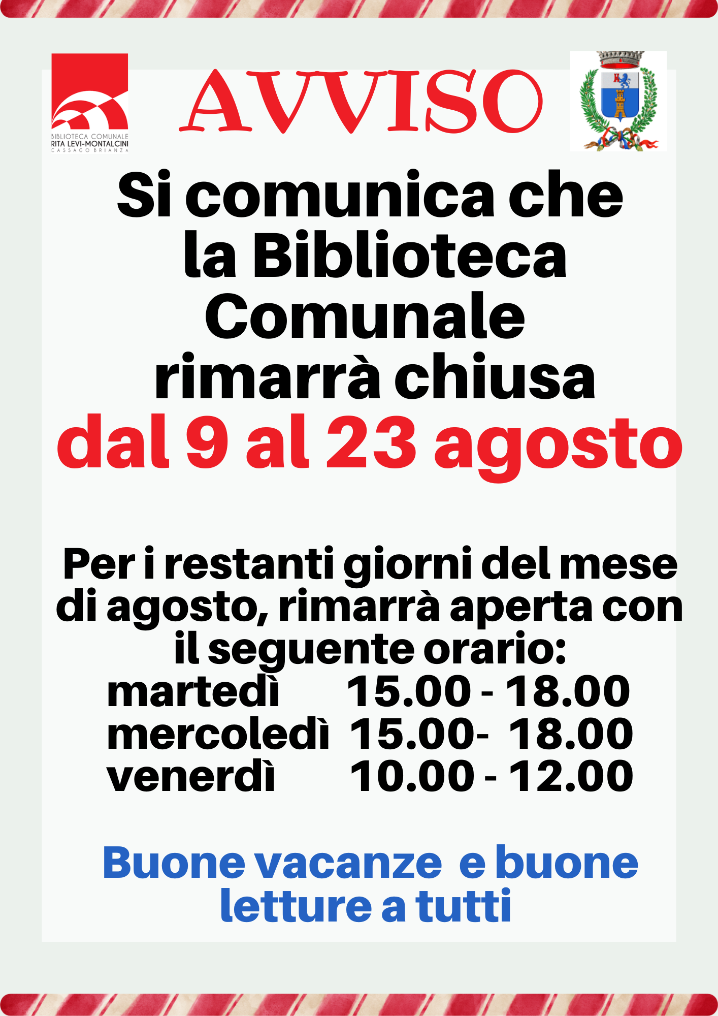chiusura ago biblio
