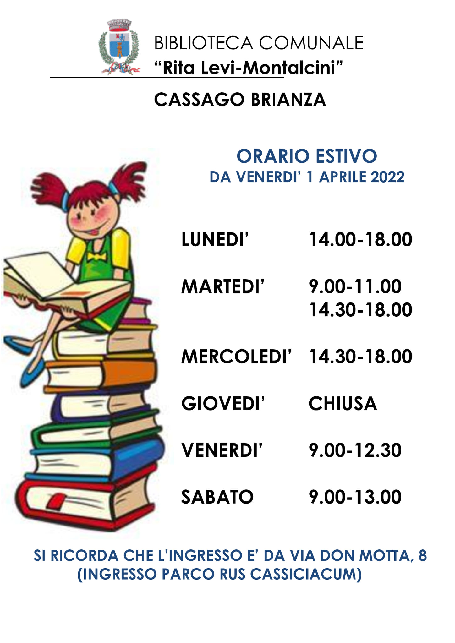 orari estivi biblio